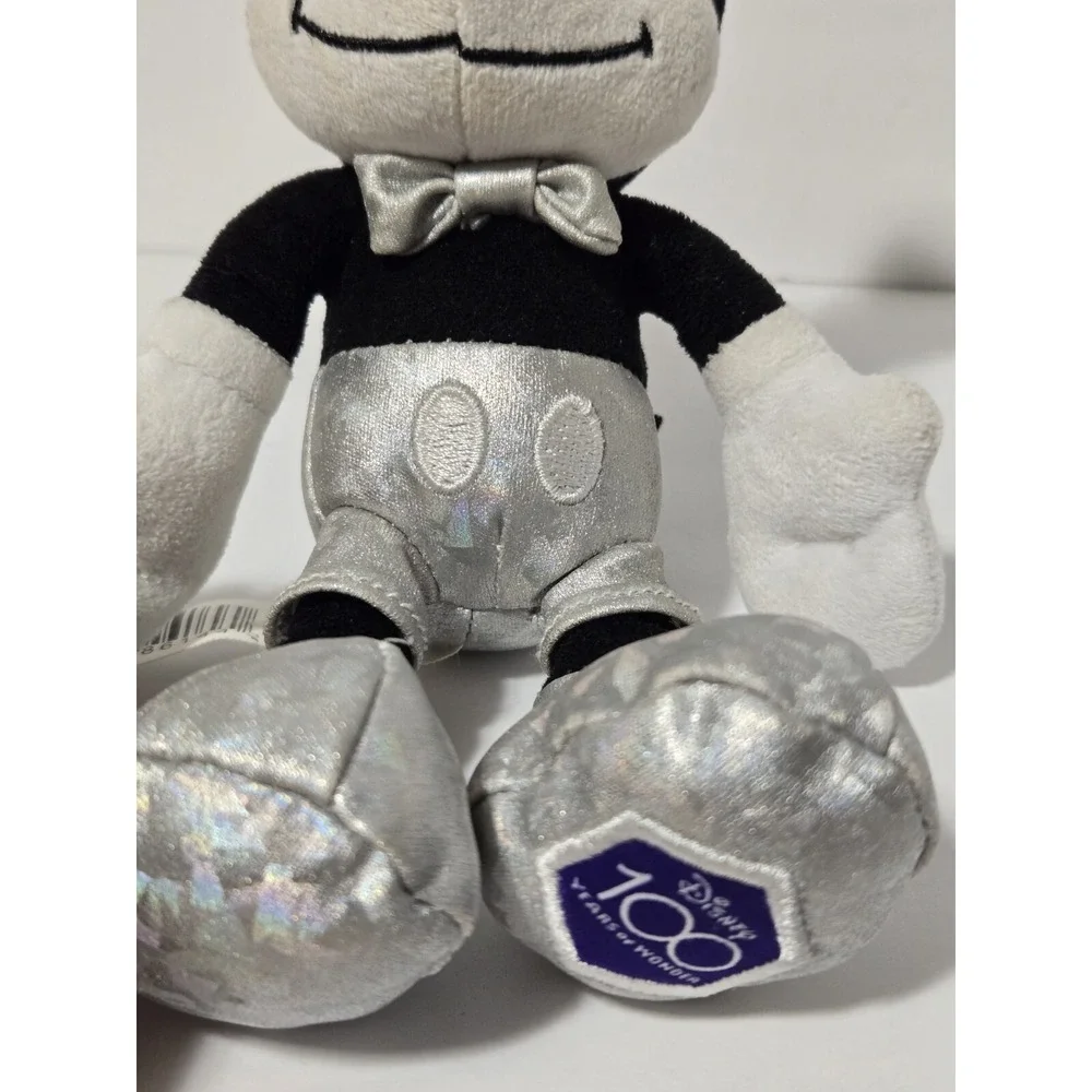 Disney‎ 100th Anniversary Mickey Mouse Small Plush Platinum Collectible